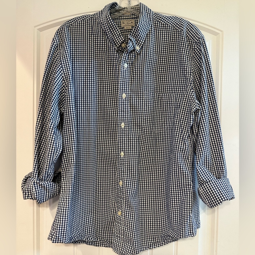 Men’s J Crew Plaid Button Down Slim Fit Size XL